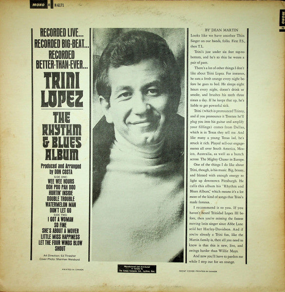 Trini Lopez - The Rhythm & Blues Album - 1965