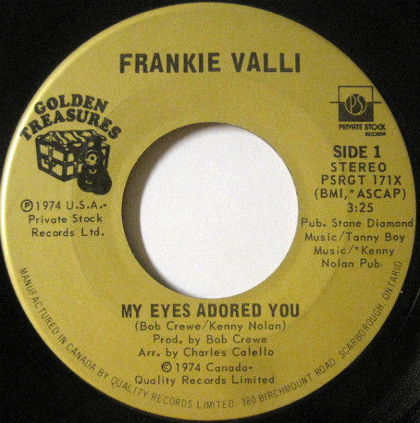 Frankie Valli - My Eyes Adored You - 1974