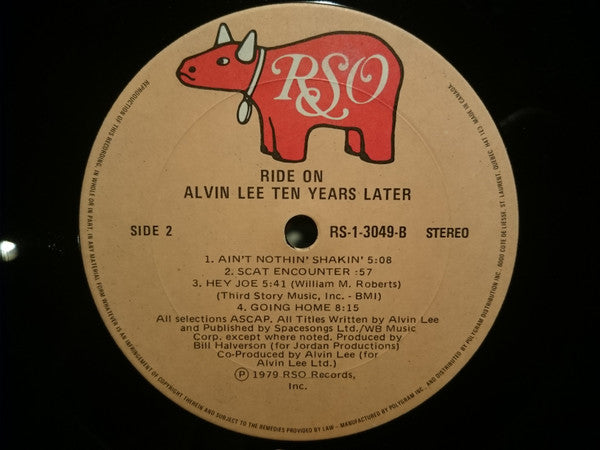 Alvin Lee - Ride On Vinyl Record