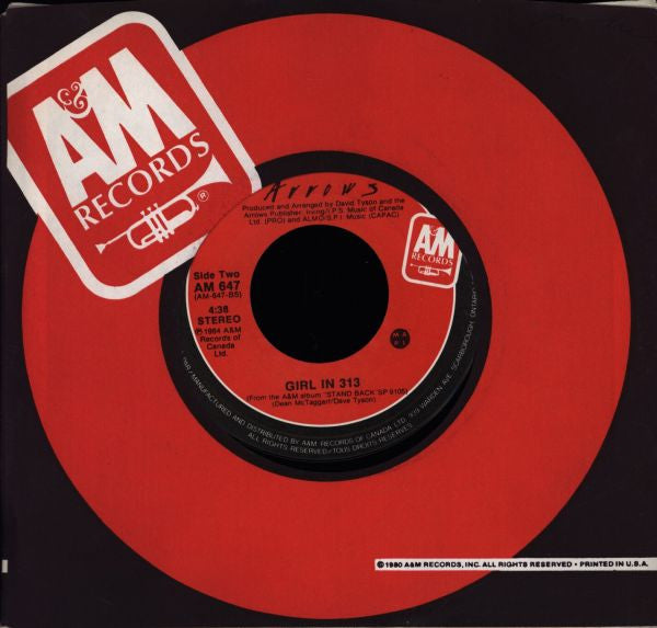 Arrows, The - Meet Me In The Middle / Girl In 313 - 1985