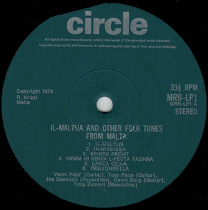 Tony Pace (2) - Il-Maltija And Other Folk Tunes From Malta