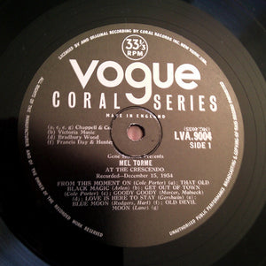 Gene Norman Presents Mel Tormé - At The Crescendo - 1956