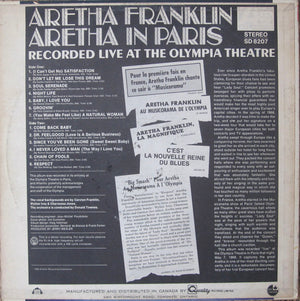 Aretha Franklin - Aretha In Paris