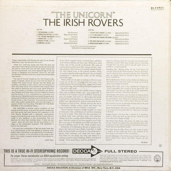 Irish Rovers, The - The Unicorn - 1967
