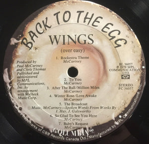 Wings - Back To The Egg - 1979