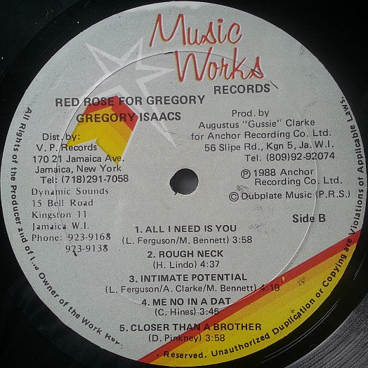 Gregory Isaacs - Red Rose For Gregory