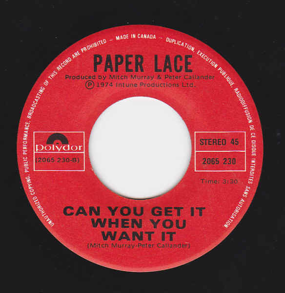 Paper Lace - The Night Chicago Died