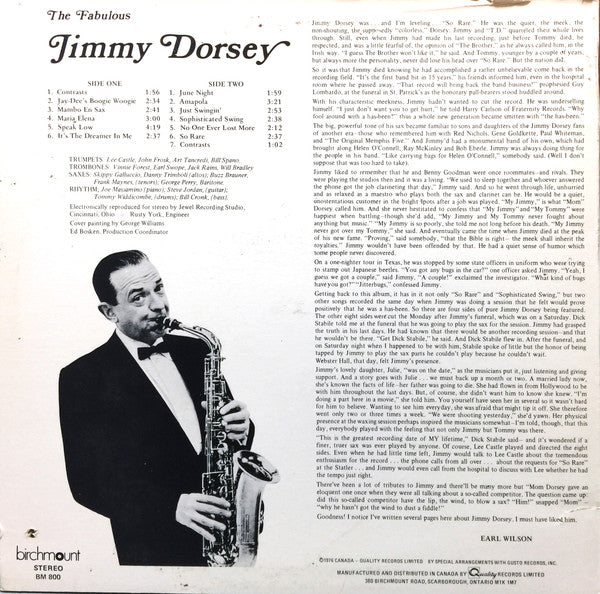 Jimmy Dorsey - The Fabulous Jimmy Dorsey
