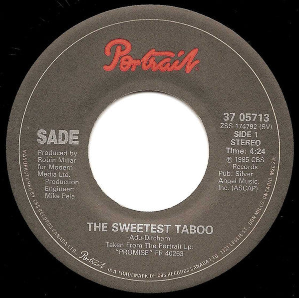 Sade - The Sweetest Taboo - 1985