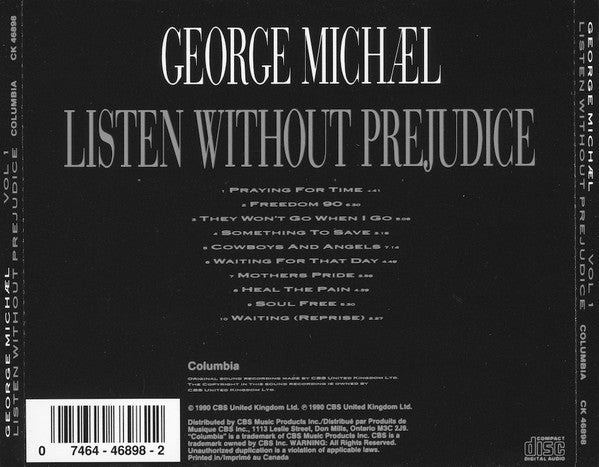 George Michael - Listen Without Prejudice Vol. 1 - 1990
