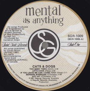 Mental As Anything - Cats & Dogs - 1982