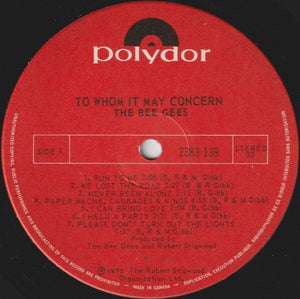 Bee Gees - To Whom It May Concern