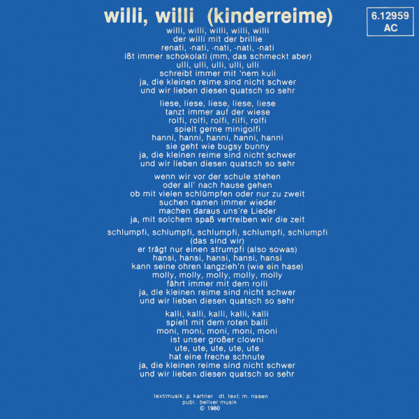 The Smurfs (2) - Willi, Willi