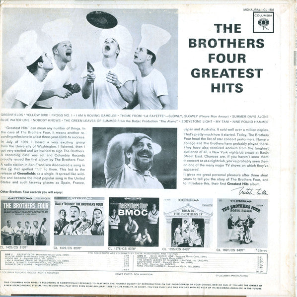 Brothers Four, The - Greatest Hits - 1962