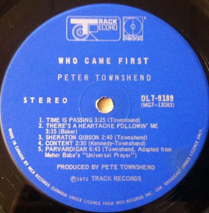 Pete Townshend - Who Came First
