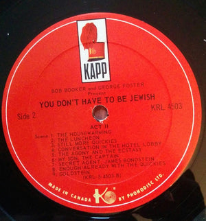 Bob Booker And George Foster - Present: You Don't Have To Be Jewish - 1965