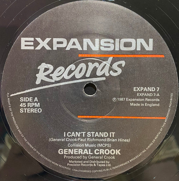General Crook - I Can't Stand It