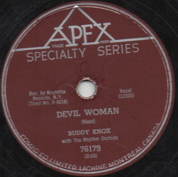 Buddy Knox With Rhythm Orchids, The - Hula Love / Devil Woman - 1957