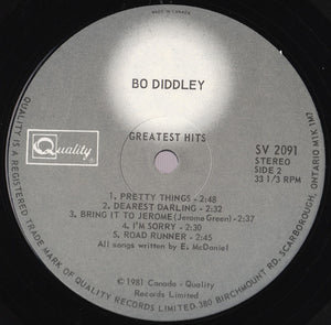 Bo Diddley - The Greatest Hits Of Bo Diddley Vinyl Record