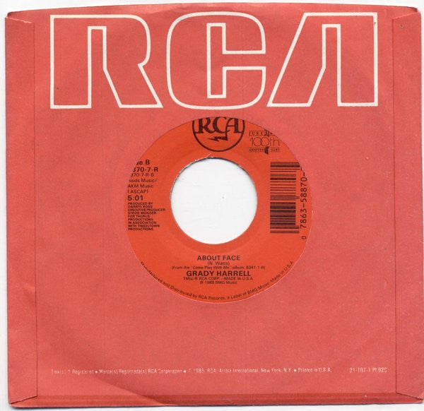 Grady Harrell - Sticks And Stones / About Face - 1989