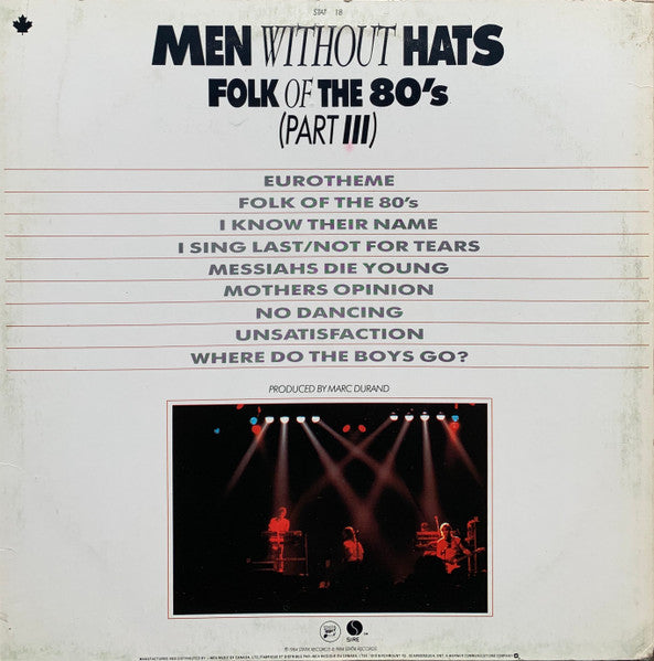 Men Without Hats - Folk Of The 80's (Part III) - 1984