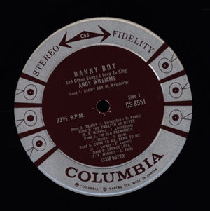 Andy Williams - "Danny Boy" And Other Songs I Love To Sing - 1962