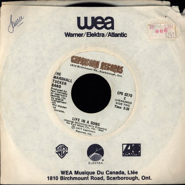 Marshall Tucker Band, The - Heard It In A Love Song / Life In A Song - 1977