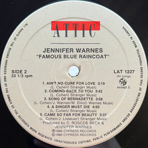 Jennifer Warnes - Famous Blue Raincoat (The Songs Of Leonard Cohen) - 1986