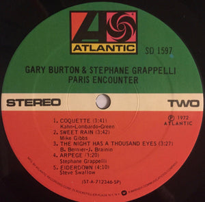 Gary Burton & Stéphane Grappelli - Paris Encounter -