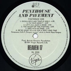 Heaven 17 - Penthouse And Pavement - 1981