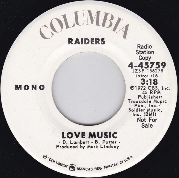Raiders - Love Music - 1972
