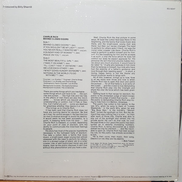 Charlie Rich - Behind Closed Doors - 1973