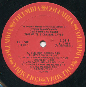 Tom Waits And Crystal Gayle - One From The Heart - The Original Motion Picture Soundtrack Of Francis Coppola's Movie - 1982