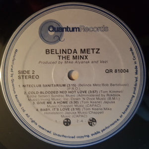 Belinda Metz - The Minx Vinyl Record