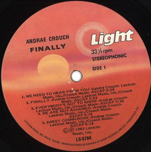 Andraé Crouch - Finally - 1982