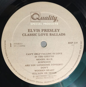 Elvis Presley - Classic Love Ballads - 1986