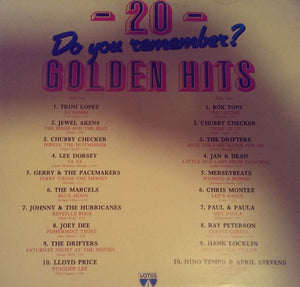 Various - Do You Remember? 20 Golden Hits
