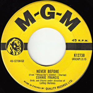 Connie Francis - My Happiness / Never Before - 1958