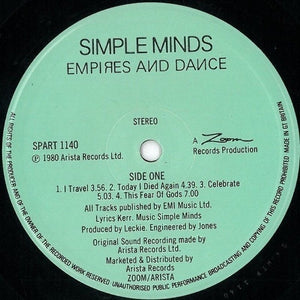Simple Minds - Empires And Dance