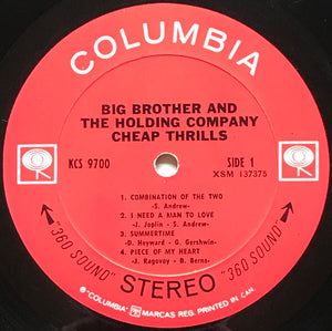 Big Brother & The Holding Company - Cheap Thrills Vinyl Record