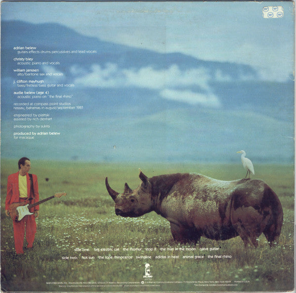 Adrian Belew - Lone Rhino - 1982