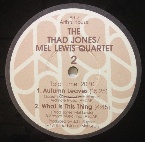 The Thad Jones Mel Lewis Quartet - The Thad Jones / Mel Lewis Quartet