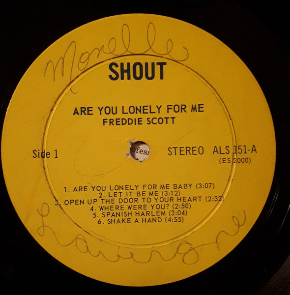 Freddie Scott (2) - Are You Lonely For Me?