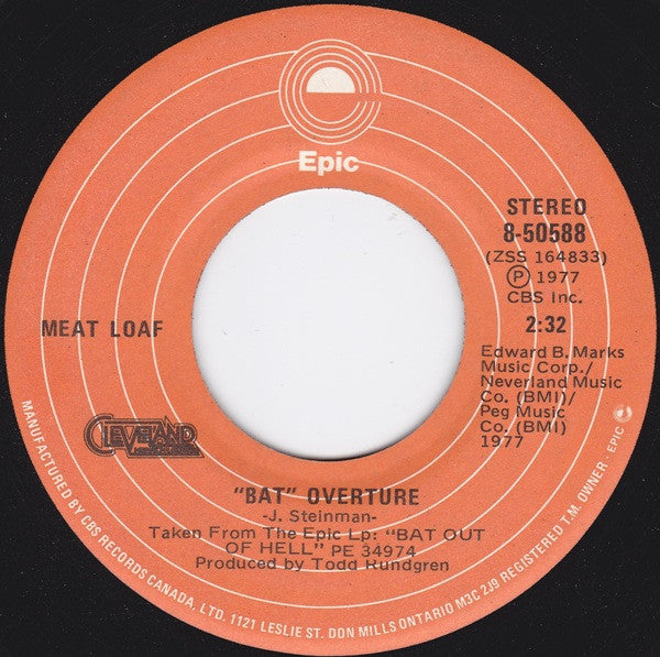 Meat Loaf - Paradise By The Dashboard Light - 1977