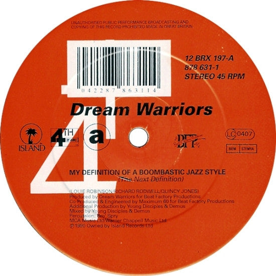 Dream Warriors - My Definition Of A Boombastic Jazz Style (Young Disciples Mixes)