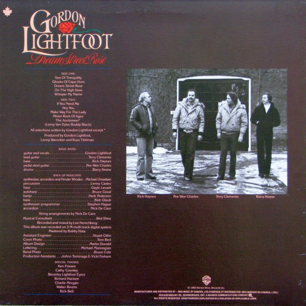 Gordon Lightfoot - Dream Street Rose - 1980