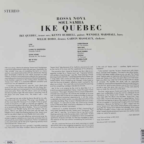 Ike Quebec, Kenny Burrell, Willie Bobo, Wendell Marshall, Garvin Masseaux - Bossa Nova Soul Samba - 2013