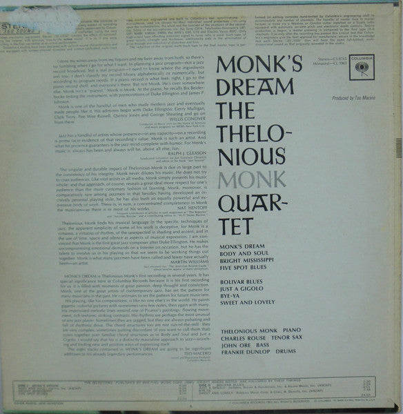 The Thelonious Monk Quartet - Monk's Dream