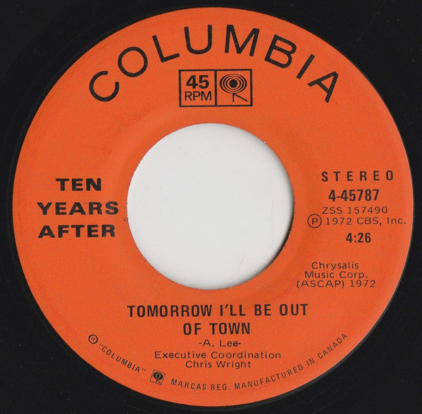 Ten Years After - Tomorrow I'll Be Out Of Town - 1972