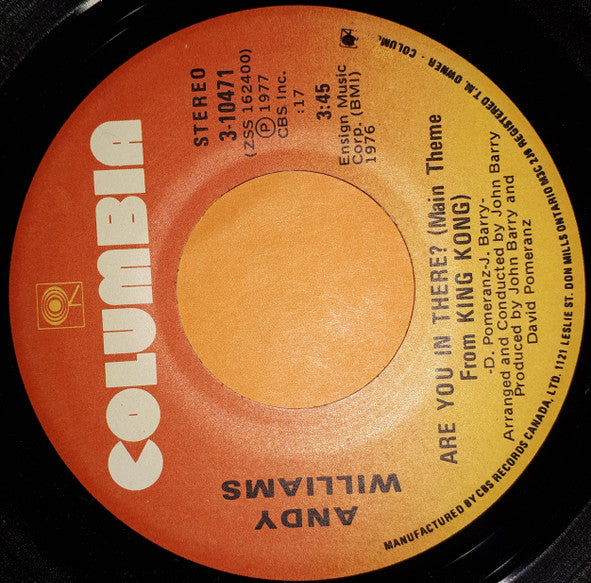 Andy Williams - Are You In There? (Main Theme From "King Kong")